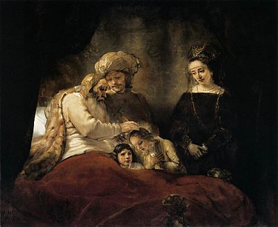 400px-Rembrandt_-_Jacob_Blessing_the_Children_of_Joseph_-_WGA19117