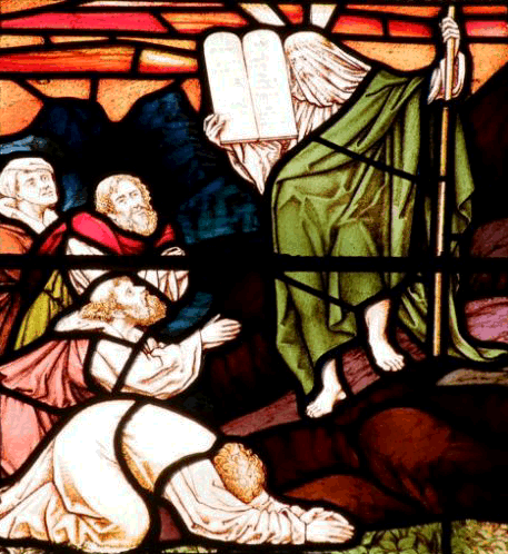 Stained glass moses