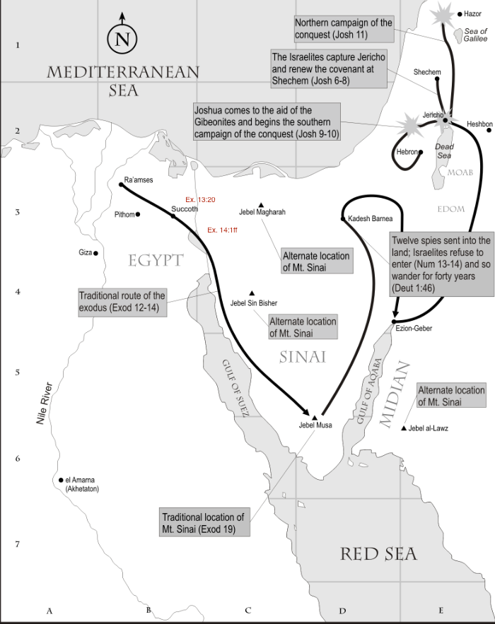 Exodus Israelite journey in desert